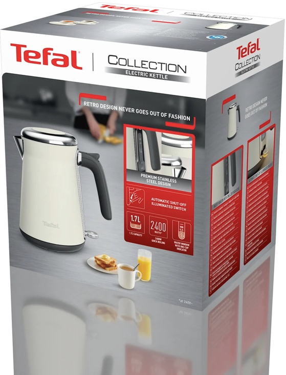 TEFAL Kettle | Collection KI666AE0 | Electric | 2400 W | 1.7 L | Stainless steel | 360° rotational base | Ivory