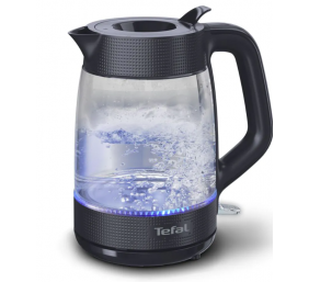 TEFAL Kettle | KO2G08E0 | 2000 W | Electric | 1.7 L | Heat-resistant glass | 360° rotational base | Black/Transparent