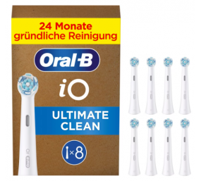 Oral-B iO Ultimate Clean x8 Dantų šepetėlio galvutės, Balta