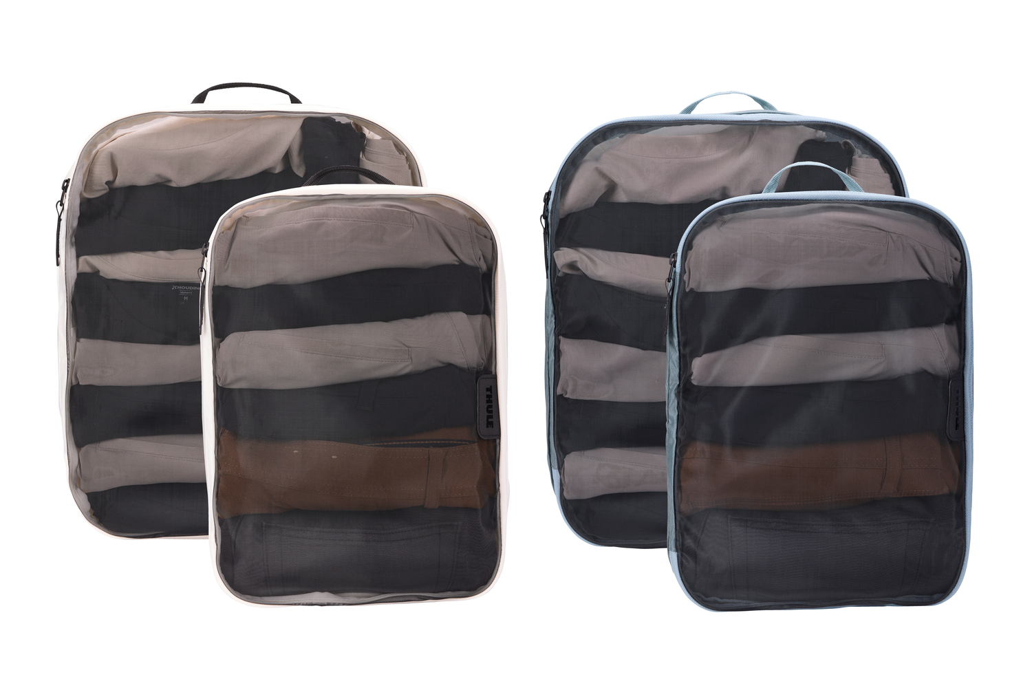 Thule | Packing Cube, 2x Large, 2x Medium | Packing Cube | Pond Gray/White