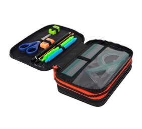 Forminis trijų skyrių penalas su priedais CoolPack Jumper 3 Grey Ball