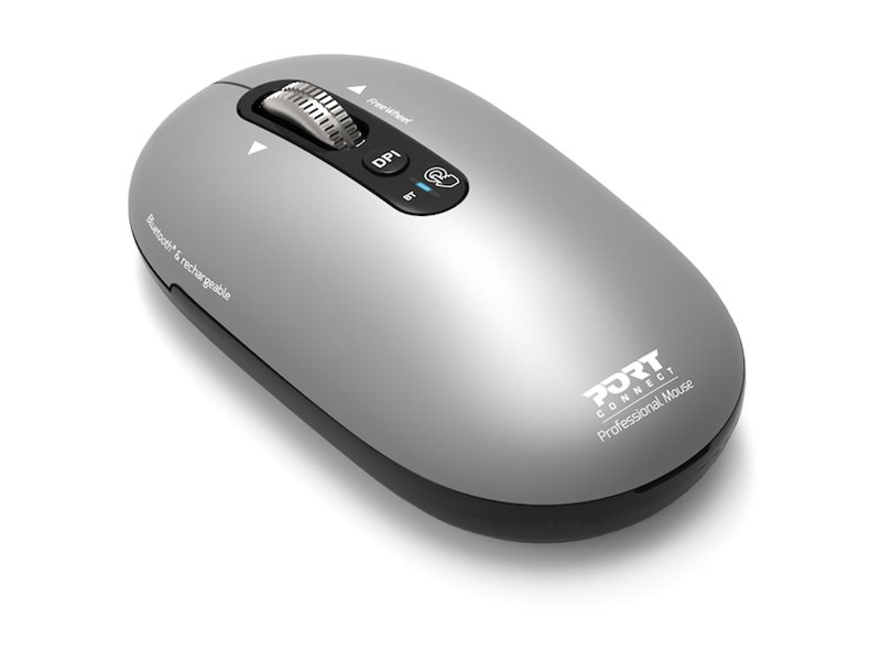 PORT CONNECT Mouse | PURE MAC | Wireless | Bluetooth | Gris clair