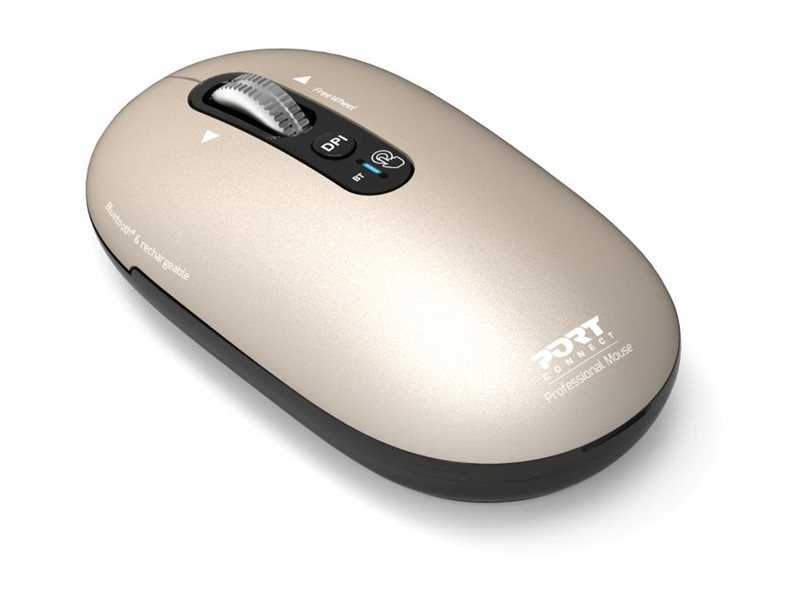 PORT CONNECT Mouse | PURE MAC | Wireless | Bluetooth | Beige Perle