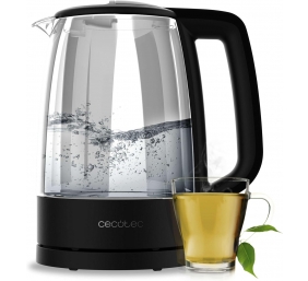 Cecotec Kettle | ThermoSense 320 Clear | 2200 W | Electric | 1.7 L | Glass | 360° rotational base | Black/Transparent