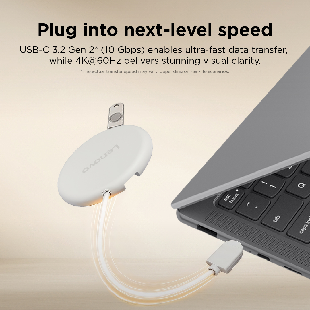Lenovo Slim USB-C 3.2 Hub | HDMI, USB-C, USB-A | 65 W | Hub