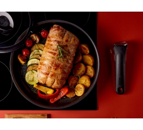 TEFAL | Pan set | Ingenio Eco Resist L3979102 | Frying | Diameter 24/28 cm | Halogen, induction, ceramic glass, gas, electric | Suitable for induction hob | Removable handle | Black
