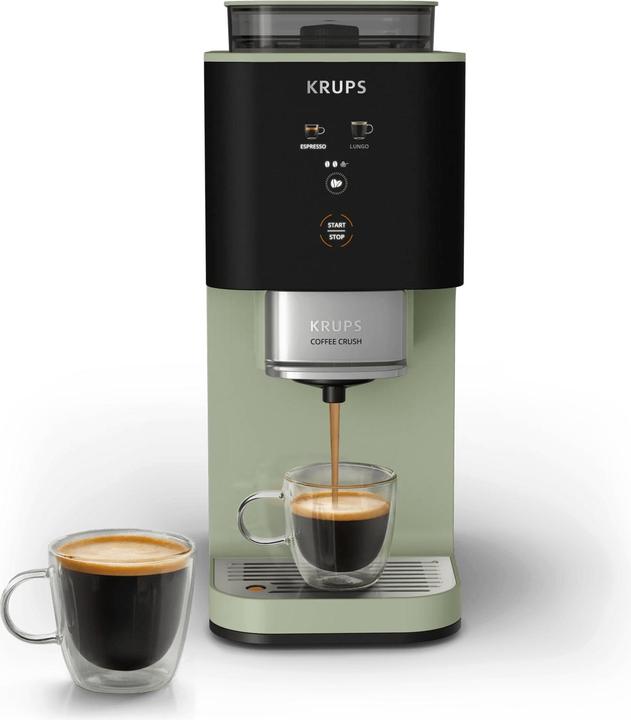 Krups Coffee Maker | SA401LE0 Crush | Pump pressure 15 bar | Automatic | Black/Green | 1370 W