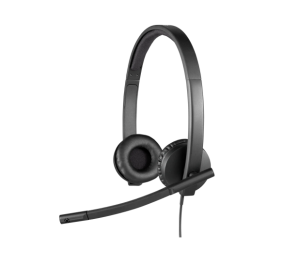 Logitech H570e Mono MS Teams Laidinės ausinės USB-A, Juoda