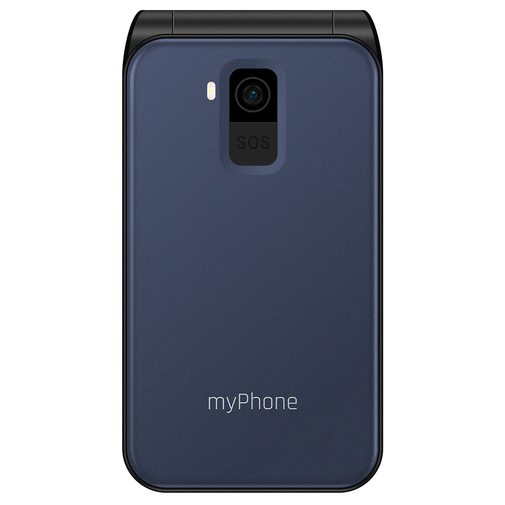 myPhone Flip | LTE | Navy Blue | 2.8 " | TFT | 48 MB | 128 MB | 3G | Bluetooth | 2.1 | USB version Type-C | Built-in camera | Main camera resolution 1.3 MP | 1000 mAh