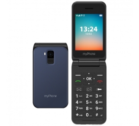 myPhone Flip | LTE | Navy Blue | 2.8 " | TFT | 48 MB | 128 MB | 3G | Bluetooth | 2.1 | USB version Type-C | Built-in camera | Main camera resolution 1.3 MP | 1000 mAh