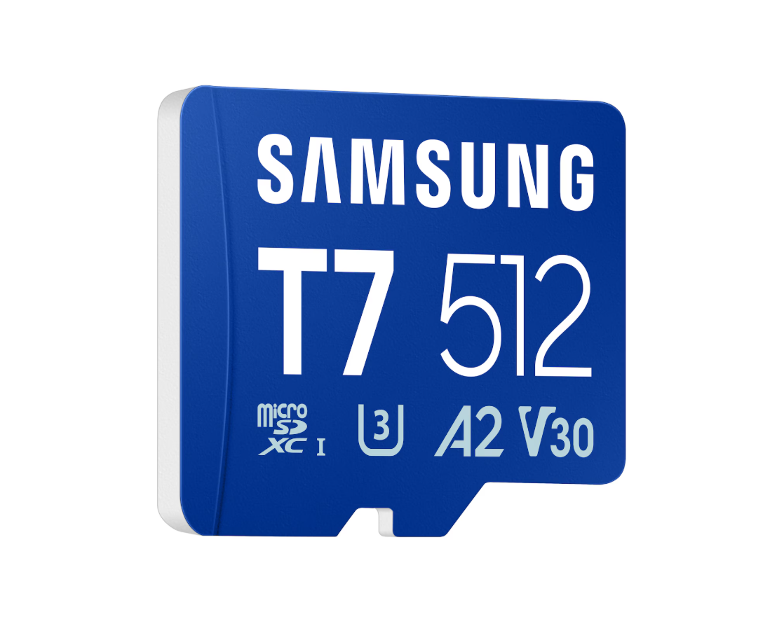 Samsung microSDXC UHS-I Card | T7 | 512 GB | microSD | Flash memory class U3, V30, A2