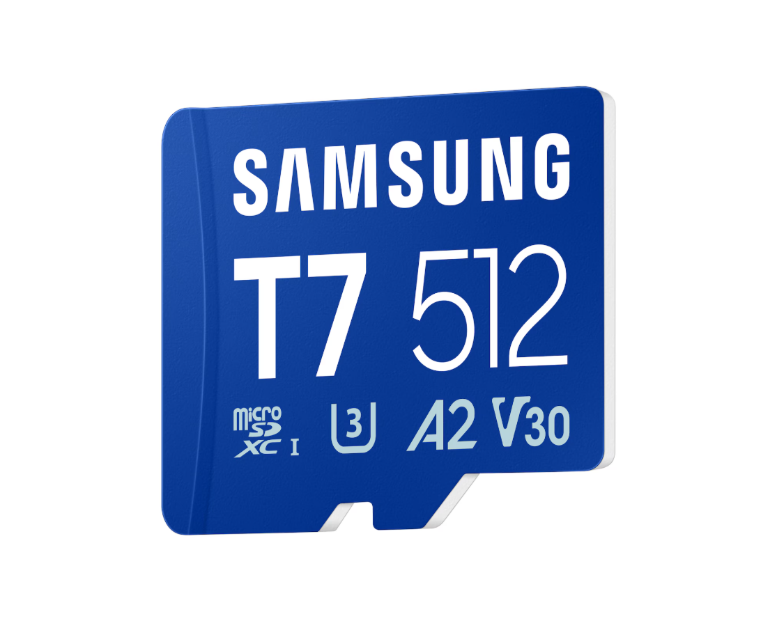 Samsung microSDXC UHS-I Card | T7 | 512 GB | microSD | Flash memory class U3, V30, A2