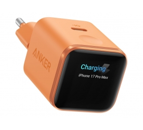 Anker Nano Charger 45W, Smart Display, Orange | 24 pin USB-C