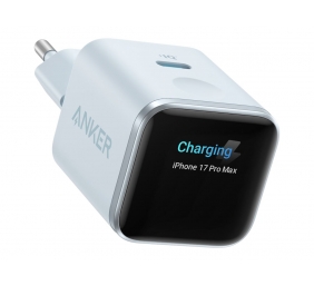 Anker Nano Charger 45W, Smart Display, Blue | A121DG31
