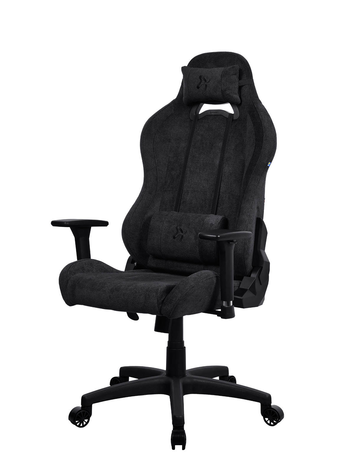 Arozzi Torretta Soft Fabric | Gaming Chair | Metal/Reinforced nylon | Pure Black