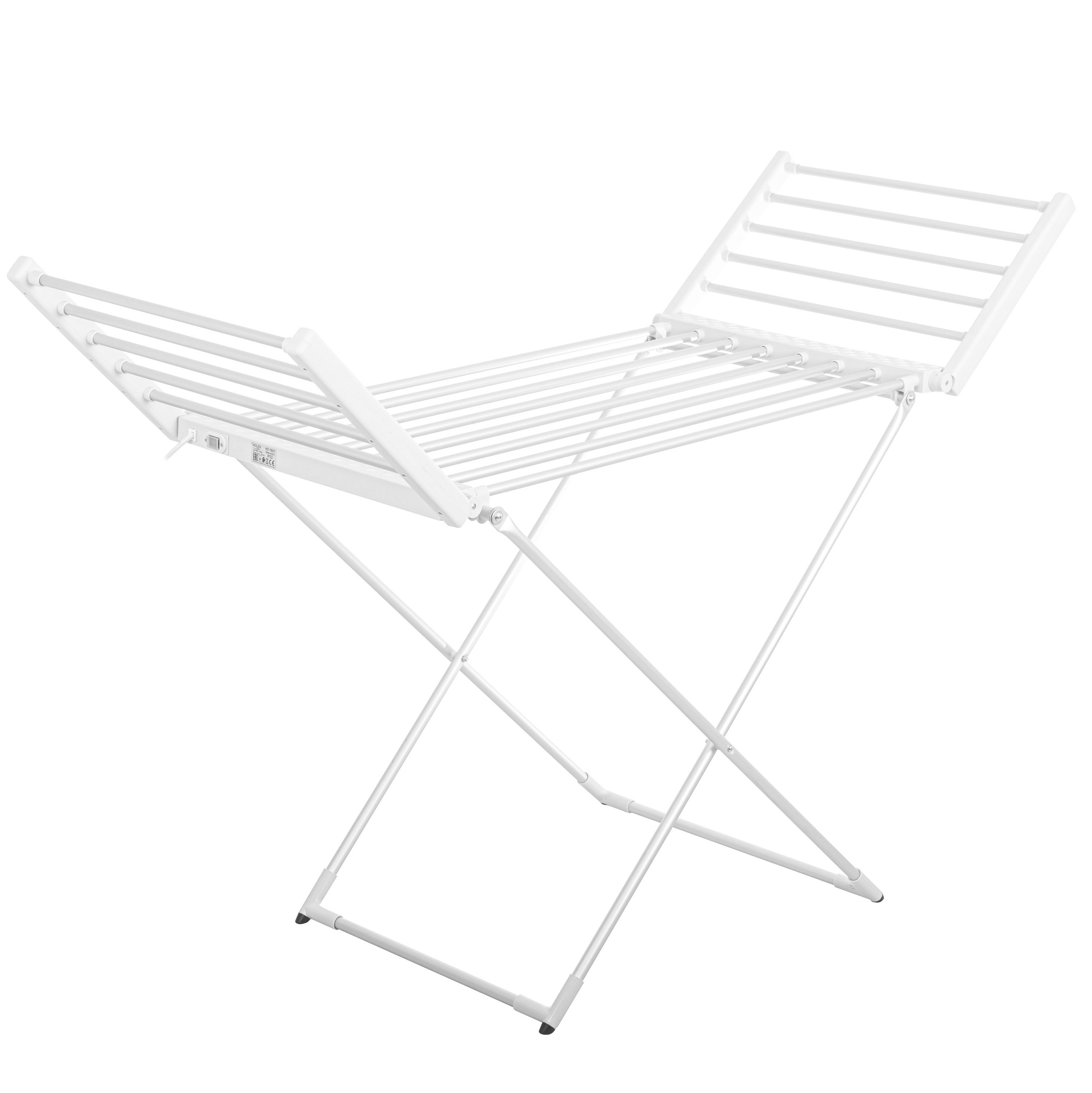 Adler | Foldable electric clothes drying rack | AD 7821 | 220 W | Silver/White