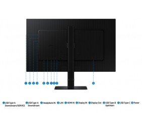 Samsung ViewFinity S6 S27D600UAU Monitorius 27'' IPS QHD 2560x1440, 5 ms, 350 cd/m2, 100 Hz, Juoda