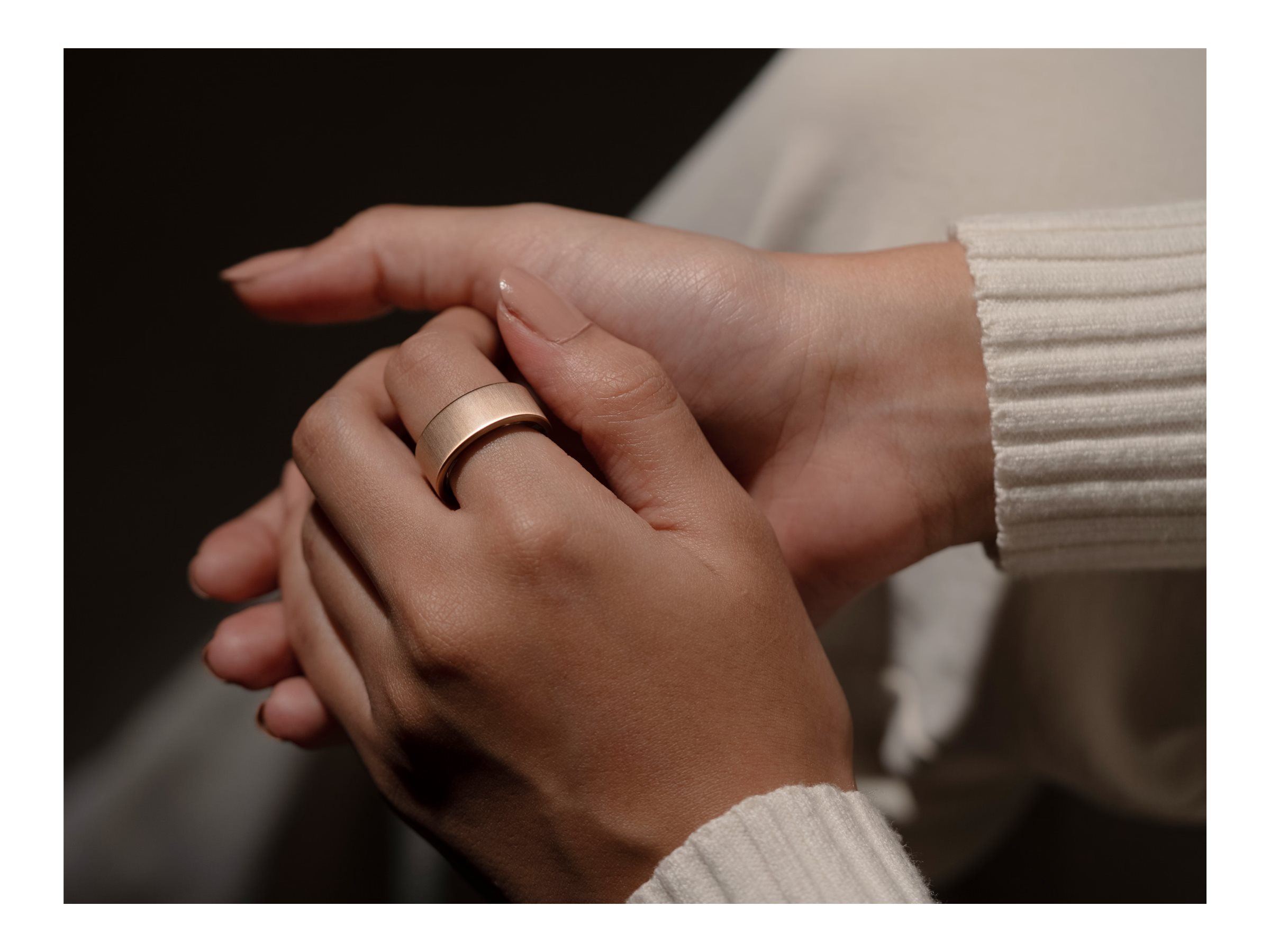 Ultrahuman | Ring Air | Brushed Rose Gold | Size 8 | Smart Ring