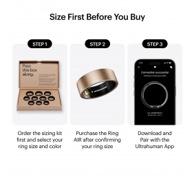 Ultrahuman | Ring Air | Brushed Rose Gold | Size 8 | Smart Ring
