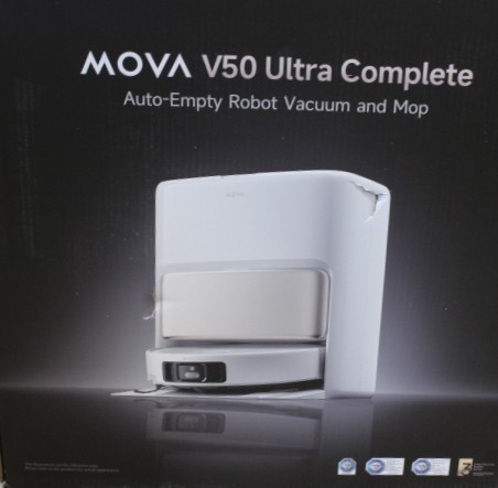 SALE OUT. MOVA V50 Ultra Complete Robot Vacuum, White | MOVA Robot Vacuum | V50 Ultra Complete | Wet&Dry | 6400 mAh | Dust capacity 3.2 L | 24000 Pa | White | DAMAGED PACKAGING | 34 month(s)
