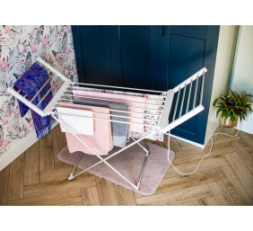 Adler | Foldable electric clothes drying rack | AD 7821 | 220 W | Silver/White