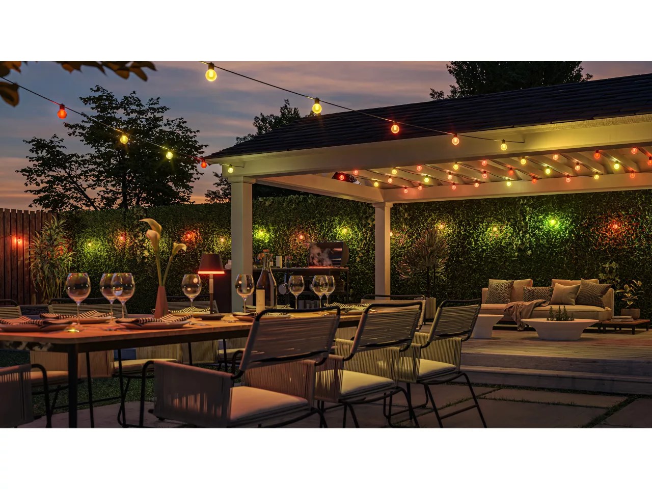 Philips Hue Hue Festavia Globe Outdoor String Lights, 14m Extension | 30 W