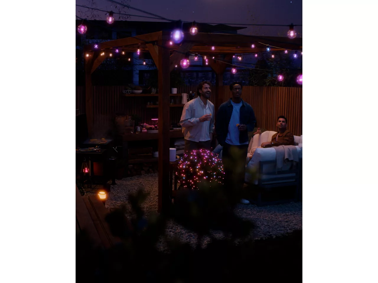 Philips Hue Hue Festavia Globe Outdoor String Lights, 14m Extension | 30 W
