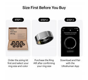 Ultrahuman | Ring Air | Space Silver | Size 9 | Smart Ring