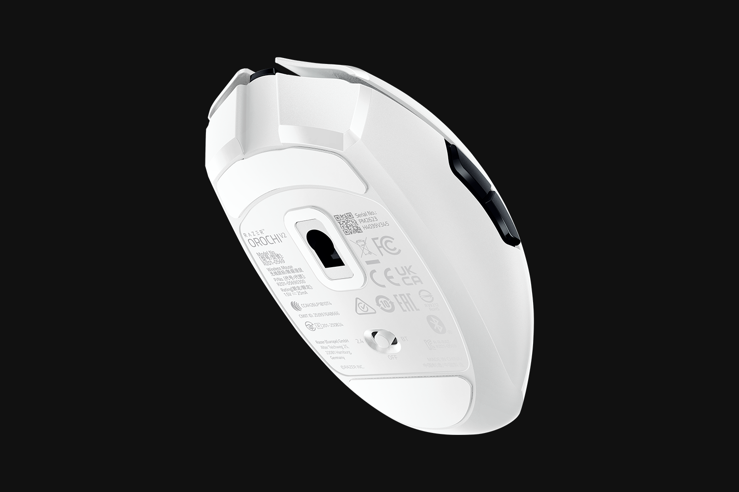 Razer Orochi V2 | Gaming Mouse | White | 2.4 GHz, Bluetooth