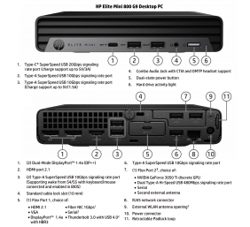 HP Renewed Grade A | Elite MINI 800 G9 | Intel Core i5 | i5-12500T | 16 GB | SSD | 256 GB | Intel UHD Graphics 770 | Windows 11 Pro