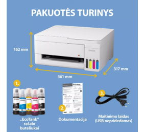 Epson EcoTank | L3356 | Inkjet | Colour | Multifuction Printer | A4 | Wi-Fi | White