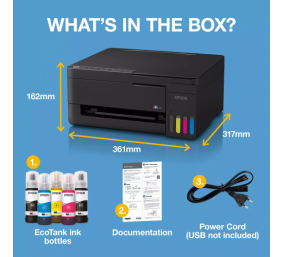 Epson EcoTank L3352 Spausdintuvas rašalinis spalvotas MFP A4 33 ppm USB Wi-Fi