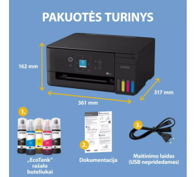 Epson EcoTank | L3361 | Inkjet | Colour | Multifuction Printer | A4 | Wi-Fi | Black