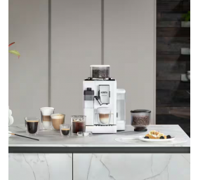 Delonghi | Coffee maker | Rivelia EXAM440.55.W | Pump pressure 19 bar | Built-in milk frother | Fully Automatic | 1450 W | Arctic White