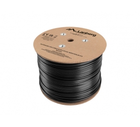 Lanberg Lan Cable Cat.6A SFTP 305M Solid Outdoor CU Black Fluke Passed | LCS6-21CU-0305-BK
