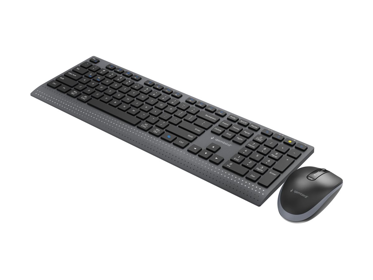 Gembird KBS-WPS-02 | Keyboard and Mouse Set | Wireless | US | Bluetooth | Black
