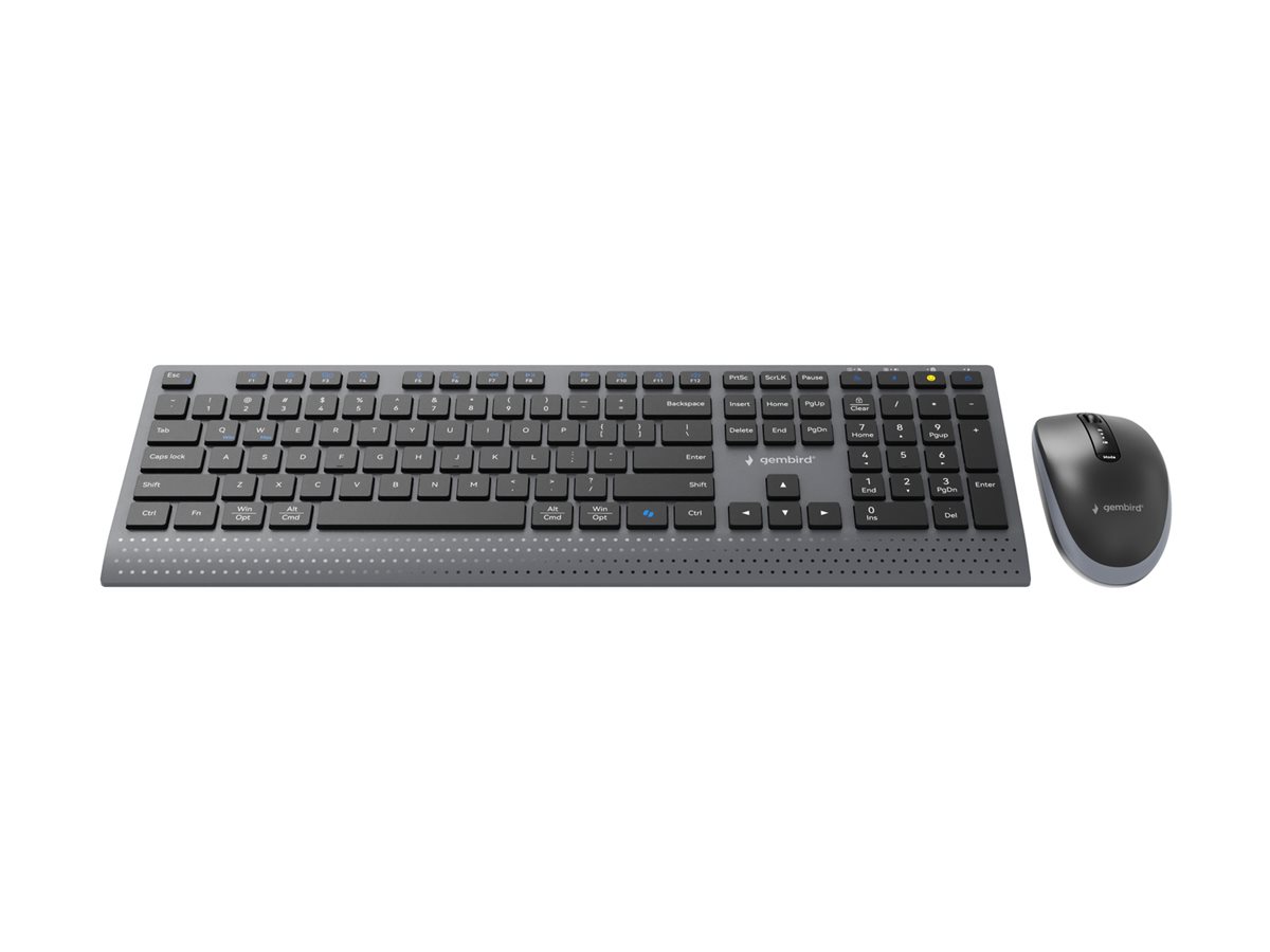 Gembird KBS-WPS-02 | Keyboard and Mouse Set | Wireless | US | Bluetooth | Black