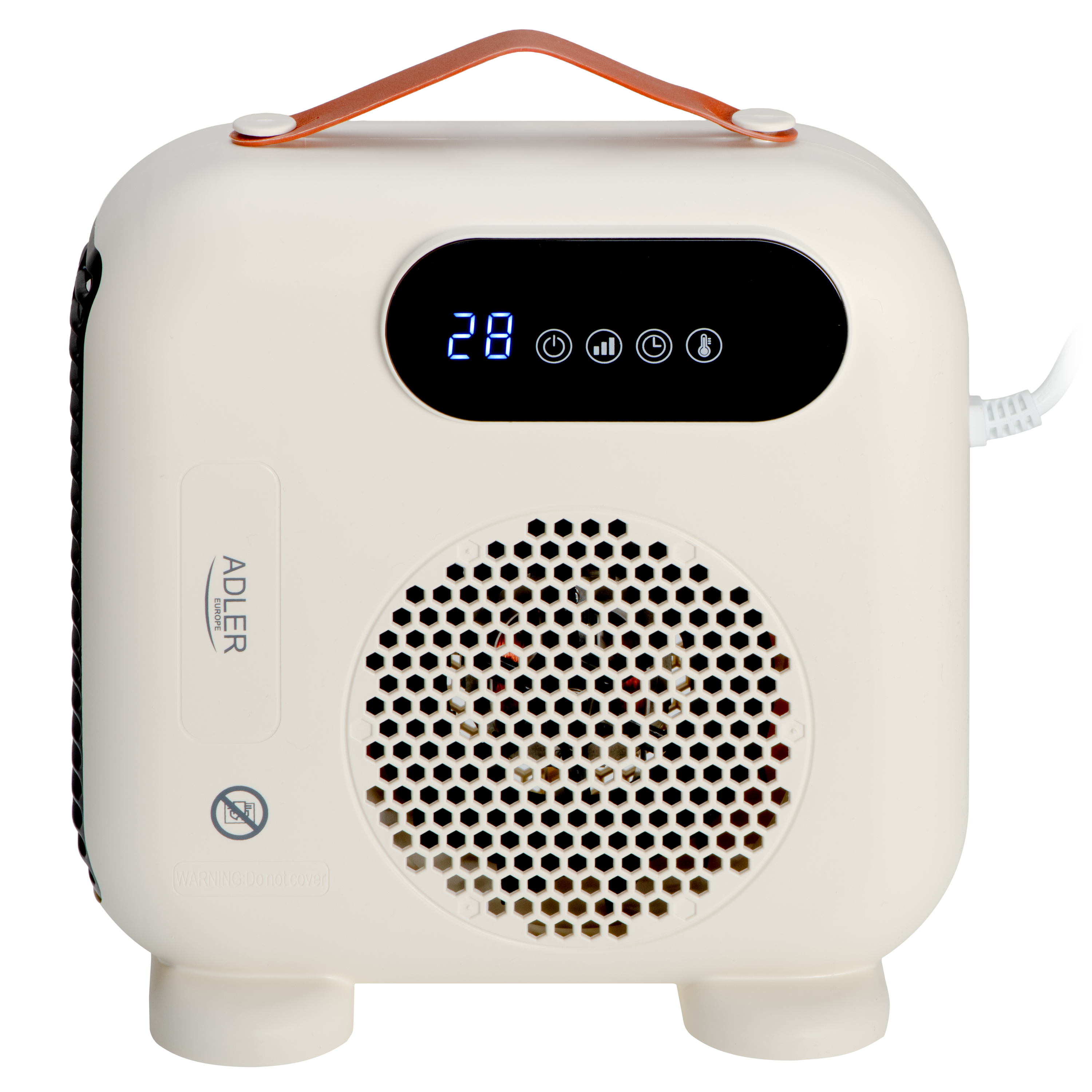 Adler LED Fan Heater with Remote Control | AD 7756 | Fan heater | 2000 W | Beige | IPX0