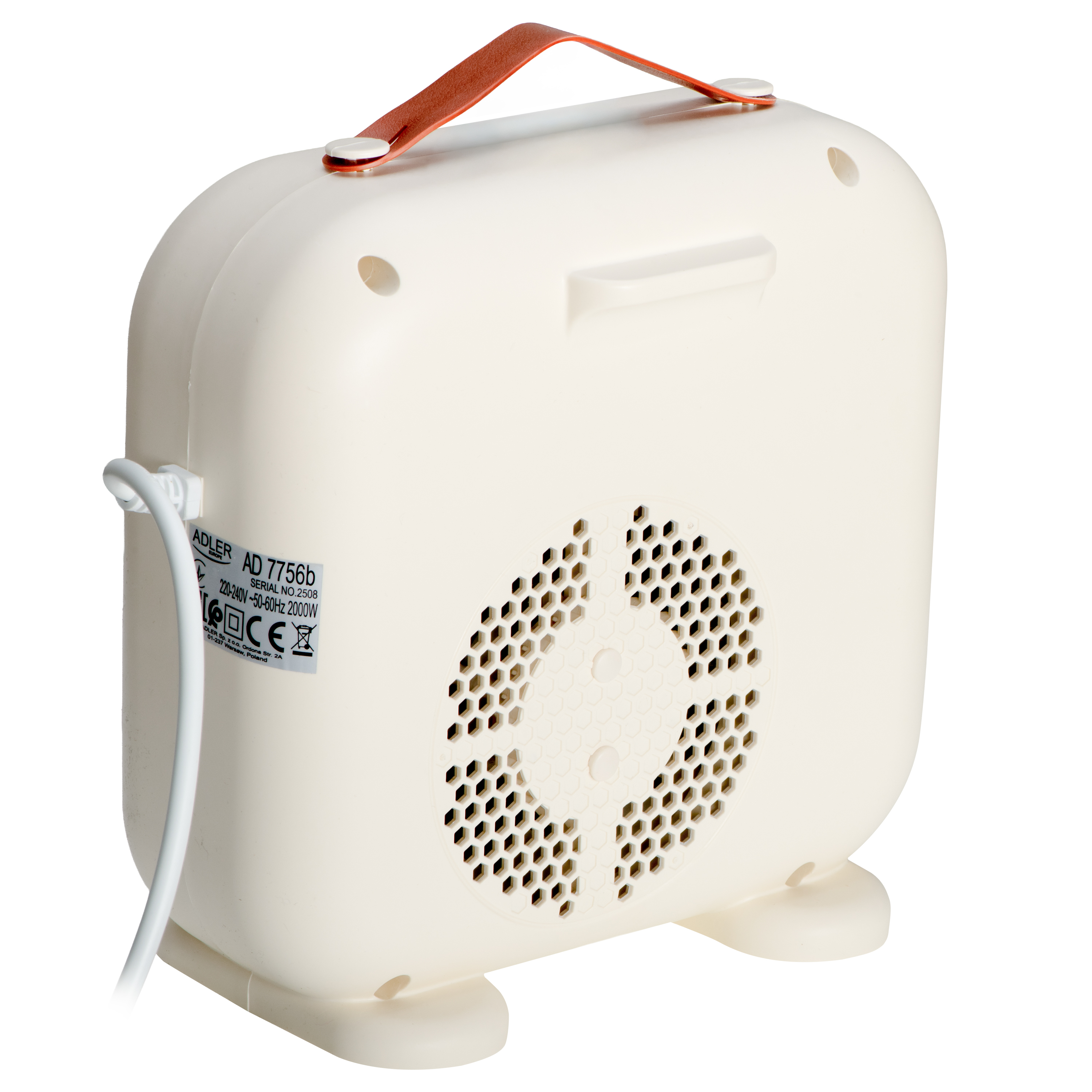 Adler LED Fan Heater with Remote Control | AD 7756 | Fan heater | 2000 W | Beige | IPX0