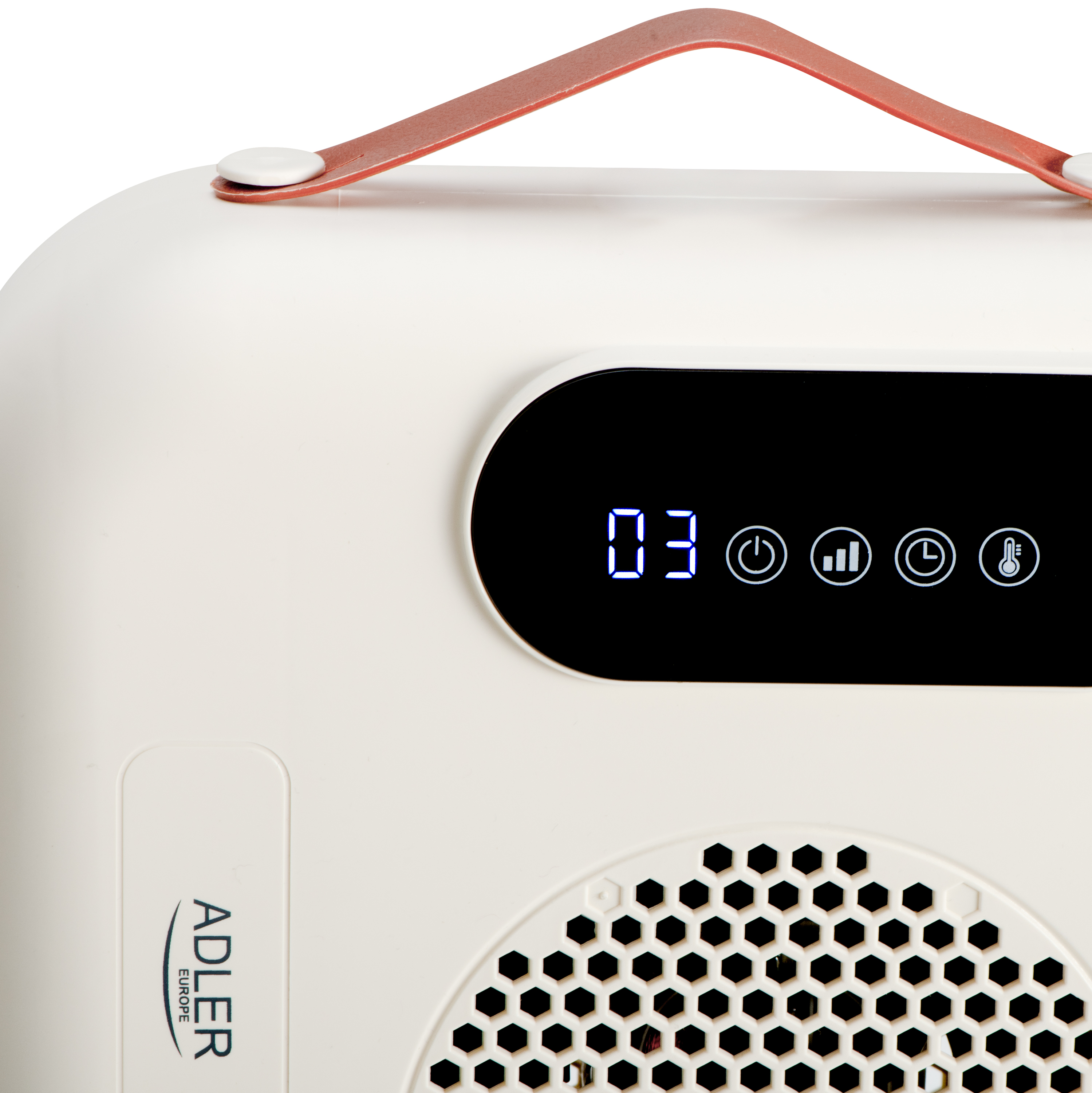 Adler LED Fan Heater with Remote Control | AD 7756 | Fan heater | 2000 W | Beige | IPX0