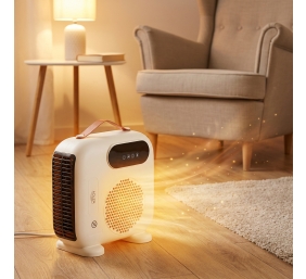 Adler LED Fan Heater with Remote Control | AD 7756 | Fan heater | 2000 W | Beige | IPX0