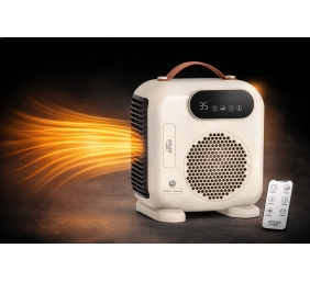 Adler LED Fan Heater with Remote Control | AD 7756 | Fan heater | 2000 W | Beige | IPX0