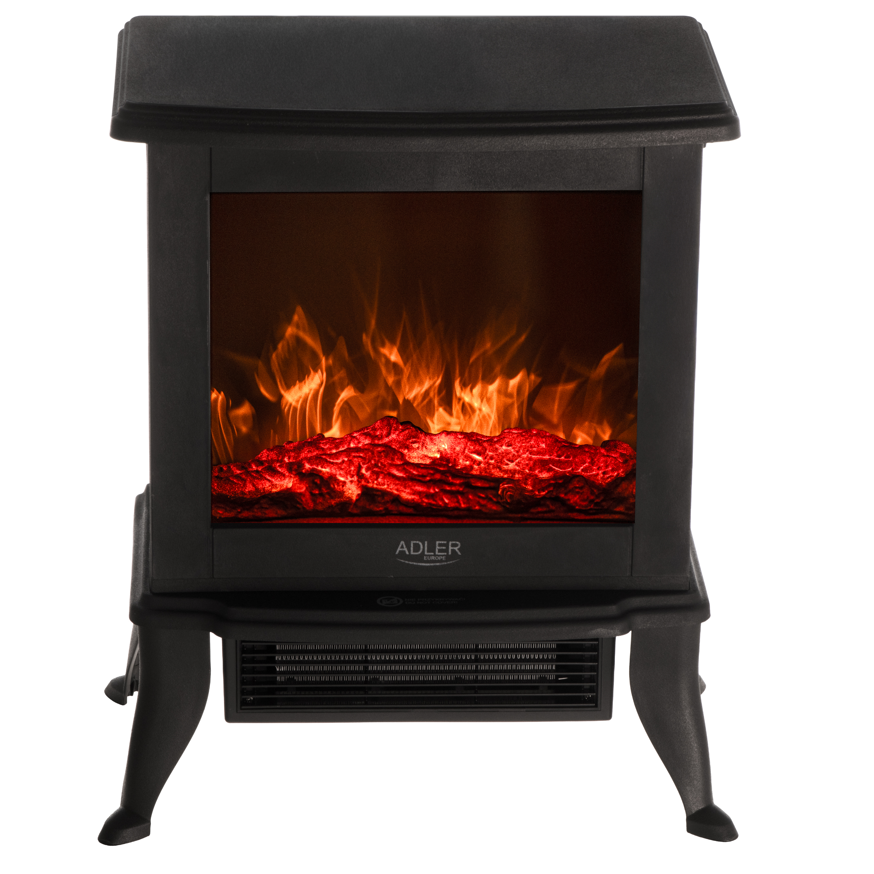 Adler Electric Fireplace | AD 7754 | Ceramic | 1800 W | Number of power levels 2 | Black