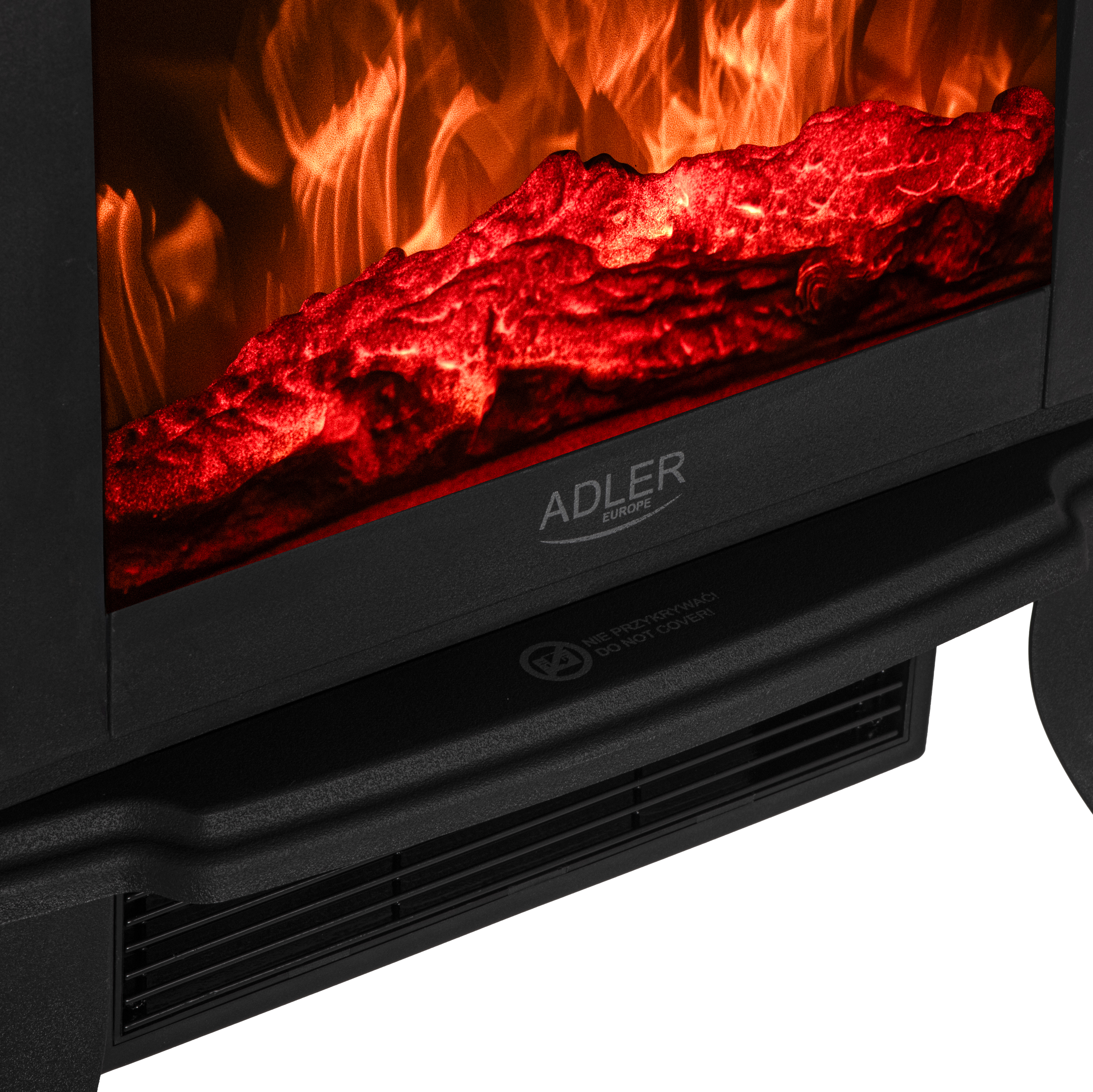 Adler Electric Fireplace | AD 7754 | Ceramic | 1800 W | Number of power levels 2 | Black