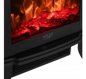 Adler Electric Fireplace | AD 7754 | Ceramic | 1800 W | Number of power levels 2 | Black