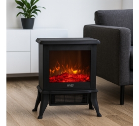 Adler Electric Fireplace | AD 7754 | Ceramic | 1800 W | Number of power levels 2 | Black