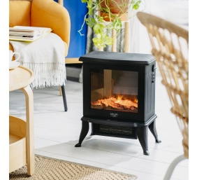 Adler Electric Fireplace | AD 7754 | Ceramic | 1800 W | Number of power levels 2 | Black