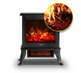 Adler Electric Fireplace | AD 7754 | Ceramic | 1800 W | Number of power levels 2 | Black