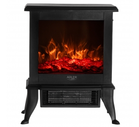 Adler Electric Fireplace | AD 7754 | Ceramic | 1800 W | Number of power levels 2 | Black