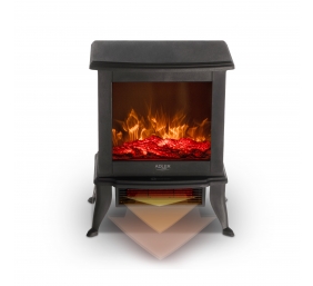 Adler Electric Fireplace | AD 7754 | Ceramic | 1800 W | Number of power levels 2 | Black